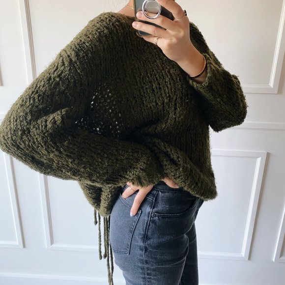 IRO Sweaters - IRO Slouchy Loose Weave Sweater + Back Distressing